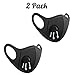 Stosts Anti Dust Face Mouth Masks with Valve, Unisex Black N95 Respirator Safety Masks, Reusable Washable 3D Fashion Masks for Running Cycling Camping Traveling Outdoor Activities Adults Men Women