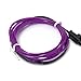 SOLMORE 5 X 1 Metre EL Wire Neon Glowing Strobing Light Waterproof LED Strip Electroluminescent Wire Kit for Halloween Party Xmas Indoor Outdoor Decoration (Purple)