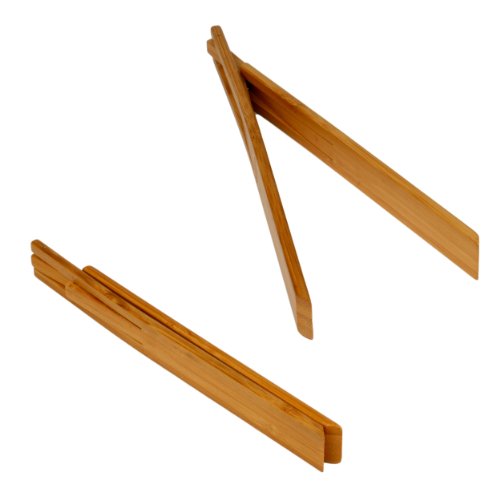 Enrico 1220 Bamboo Spring Tongs, Carbonized