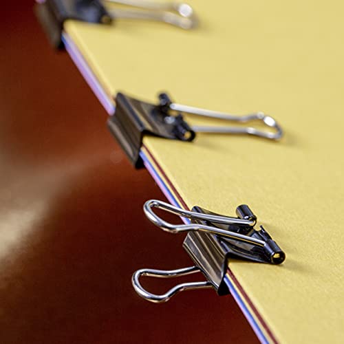 Officemate 99010 Mini Clips Para Carpeta (negro, 12 Unidades (paquete