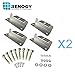 Renogy 2 Sets Solar Panel Mounting Z Brackets Lightweight Aluminum Corrosion-Free Construction for RVs, Trailers, Boats, Yachts, Wall and Other Off Gird Roof Installation, 2 Count