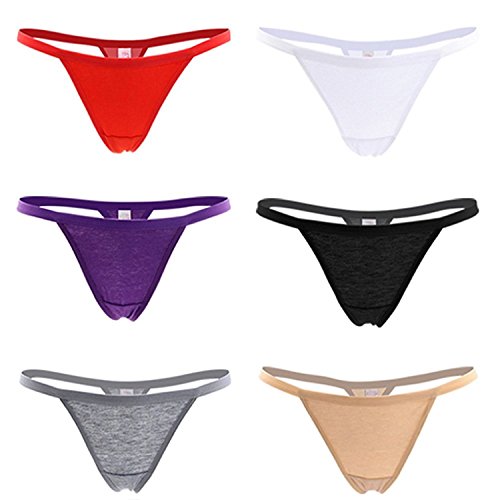 Sunm boutique pack of 6 g-string thongs women s sexy th…