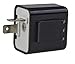 Black Menba Frequency Adjustable 2-Pin Electronic Turn Signal Flasher Relay for Motorcycle (black)