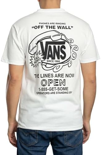 Uomo Maglietta Grafica Hot Lines Back, White, L