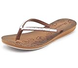 RockDove Women's Rhinestone Thong Flip Flops w/Arch Support by