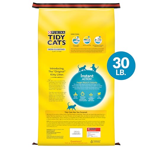 Purina Tidy Cats Non Clumping Cat Litter, Instant Action Low Tracking