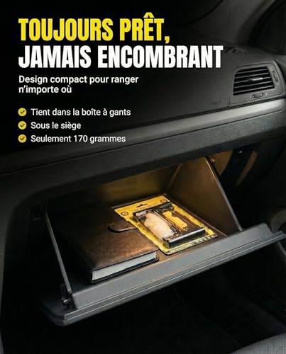 NOOGUI - Puncture Tyre Drill - Car Tyre Repair Kit - Repairs in 15 Minutes - Includes 20 Drills, 1 Spiral T-Tool, 1 T-Tool Insert, 2 Gloves and 1 Cutter - Car Puncture Resistant Kit