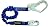 FallTech 82403A ElasTech, Aluminum SAL - Adjustable Single Leg with 1 Aluminum Snap Hook and 1 Aluminum Rebar Hook, 4 1/2' to 6', Blue