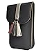 Volcanic Rock Tassel Crossbody Purse and Handbags Mini Cellphone Pouch Wallet Bag(502631 Grey)