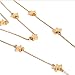 Evazen Multilayer Star Necklace Gold Layer Pendant Necklaces Chain Fashion Jewelry for Women and Girls