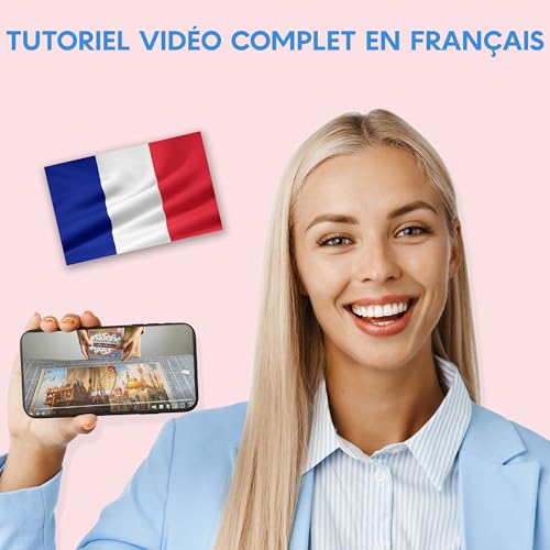 Puzzle Glue 1000/2000 Pieces - Wall Mounting Accessories without Frame - Video Tutorial in French- Adhesive Sheets - Suitable for Adults and Children - Compatible with 100/300/500/1500 Pieces