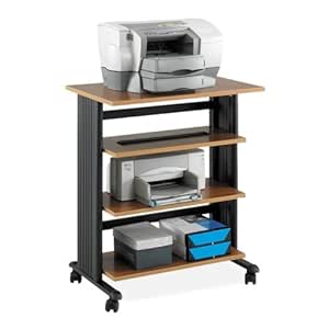Safco Products: Mueble de soporte ajustable de 4 niveles para impresora
