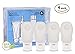 Bocco Leak Proof Squeezable Travel Bottles, TSA Approved Travel Accessories for Carry On Luggage - Perfect for Liquid Toiletries - 4 Pack (All Medium 2 oz Bottles) (Clear)