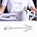 Skedee 6 Pcs Stainless Steel Coffee Spoon Love Cat Hanging Spoons Dessert Spoons Tea Coffee Scoops - 4 3/5 Inches