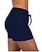 Sexy Basics Women's 3 Pack Active Wear Lounge Yoga Gym Casual Sport Shorts (3 Pack -Navy/Charcoal/Pink, Large)