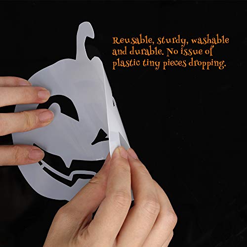 image for Mocoosy Halloween Stencils Template - DIY Pumpkins Stencils Set Kids P