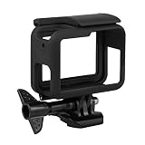 Kupton Frame Case for GoPro Hero 7/ 6/ 5/Hero (2018)  with Accessories Quick Pull Movable Socket and Screw (Black)