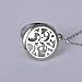 HOUSWEETY Aromatherapy Essential Oil Diffuser Necklace-Stainless Steel Tree of Life Locket Pendant,11 Refill Pads (Non-engraving)