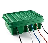 SOCKiTBOX - The Original Weatherproof Connection Box - Indoor & Outdoor Electrical Power Cord Enclosure for Timers, Extension Cables, Reels, Transformers, Power Strips, Lights & Tools - Large - Green