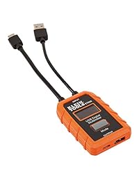 Medidor de potencia USB ET920 de Klein Tools, medidor digital USB A y USB C para voltaje, corriente, capacidad, energía y resistencia