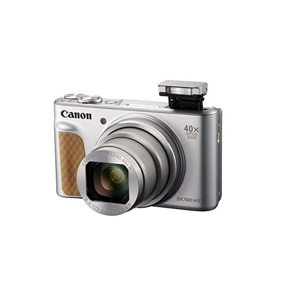 Canon PowerShot SX740 HS Digitalkamera (20,3 MP, 40-fach optischer Zoom, 7,5cm (3 Zoll) Display, DIGIC 8, 4K Ultra HD, HDMI, WLAN, Bluetooth, Blendenautomatik, Zeitautomatik), silber – Bild 4