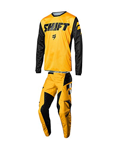 Shift Racing 2018 Youth White Label Ninety Seven Combo Yellow Jersey Pants Riding Gear Dirtbike MX ATV Offroad