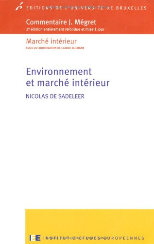 Environnement et marché intérieur