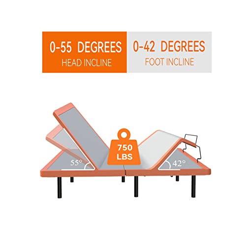 ESHINE Adjustable Bed Frame Smart Bed Electric Bed Base With Massage