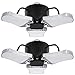 2-Pack LED Garage Light, 80W Shop Light 5000K 8000LM Three-Leaf Ceiling Fixture, Adjustable Multi-Position Panels, E26 Base for Workshop, Attic and Basement