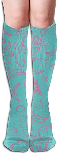 Men's Women's Fruits Banana Durian 50Cm Soft Casual Fabric Sport Long Socks