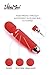 Rechargeable Personal Massager - Powerful Multi Speed Vibration - Whisper Quiet - Waterproof - for Muscle Tension Relief in Neck, Back, Shoulders, Legs and Feet - Red