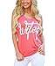 Mansy Women's Letter printed Wifey Tank Top ,Pink,Large