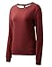 Regna X Womens Long Sleeve Tops Sport Workout Open-Back Active T Shirt (S-3X)