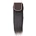 Lanyi Hair Free Part Human Hair Lace Closure Brazilian Hair Straight 130% Density Natural Black Color 20