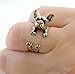 Most Beloved Womens Antique Bronze Plated French Bulldog Ring, French Bull Dog Ring