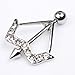 Maggie 1 Pair Chic Bow Arrow Nipple Bar Ring Shield Barbell Body Jewelry