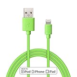 Lightning Cable, Apple Certified MFI EZOPower Lightning 8-Pin 6 Feet USB Sync & Charge Data Cable - Green
