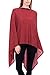 Modern Kiwi Solid Long Knit Asymmetric Wrap Poncho Topper