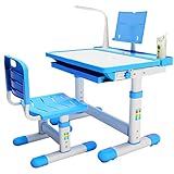 BRIGHTSHOW Kids Desk Table and Chair Set Adjustable