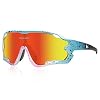 Queshark HD Gepolariseerde UV-bescherming Fietsbril Fietsbrillen voor Road MTB Bike 4 Lens