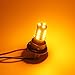 AMAZENAR 2-Pack 1156 BA15S P21W 1141 1003 1073 1095 Extremely Bright Amber/Yellow LED Light Non-Polarity 10-30V-DC 5050 18 SMD Replacement Bulb For Turn Signal Light Lamps