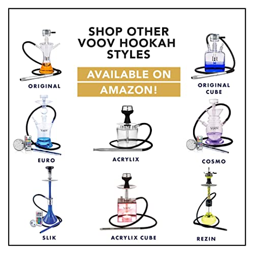 VooV Lit Cube All Glass Hookah Set (Clear Glass) Pricepulse