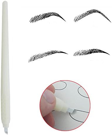 Microblading Supplies Disposable Pen Blades Permanent Makeup Cosmetic Eyebrow Tattoo Needles 12 CF Slant Pins(10 pieces/pack)