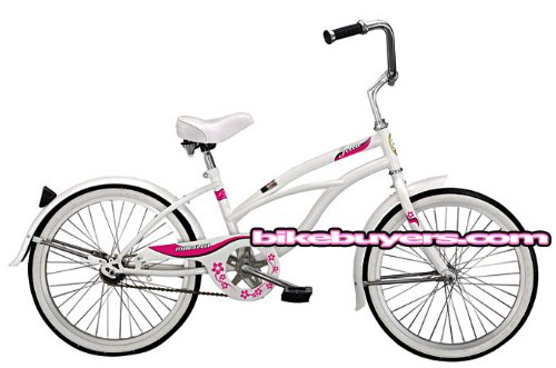 Micargi Jetta Girl's White Cruiser Bike 