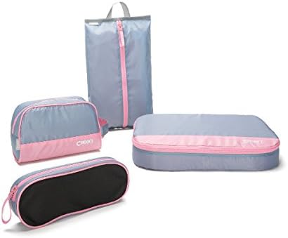 Ultralight Packing Cubes Travel Essentials โ First Thing to Check in Packing List - 4 Set Travel Luggage Super Compression Organizing Cubes for Holiday Vacation, Business Trip, Weekend Trip, Camping