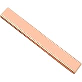Tynulox 1/8" × 0.4" × 8" Copper Flat Bar, 99.9% Copper Bar Stock, 9Ga Pure Copper Strip for Electroplating, Jewelry Plating (3 * 10 * 200mm)