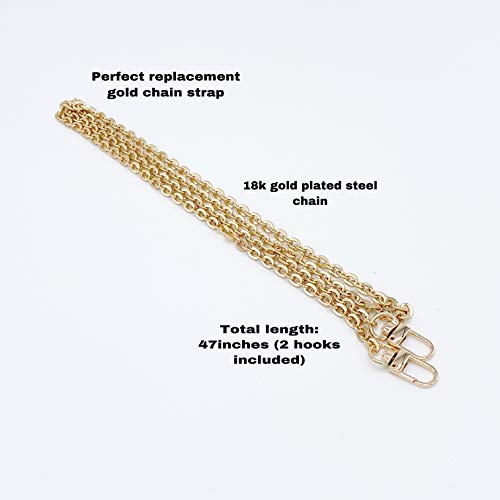 Purse Organizer Insert Conversion Kit with Gold Chains Felt Handbag LV