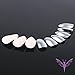Ejiubas 24 Pcs Silvery Matte and Metalic Finish Full Cover Talone Medium False Nail Tips