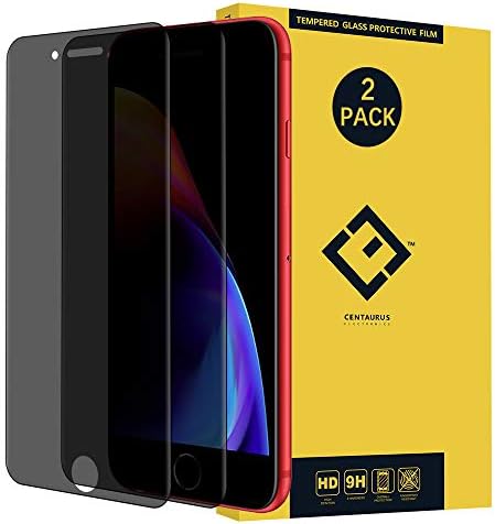 Compatible with iPhone 7 Plus / 8 Plus Privacy Glass Screen Protector,(2 Pack) Anti-Spy Anti-Fingerprint Ultra-Thin Anti-Scratch 9H Hardness Tempered Glass Protective Film