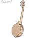 Kmise Banjo Ukulele 4 Strings Uke 23 Inch Concert Size Maple Wood Banjolele